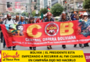 BOLIVIA | EL PRESIDENTE ESTA EMPEZANDO A RECURRIR AL FMI CUANDO EN CAMPAÑA DIJO NO HACERLO