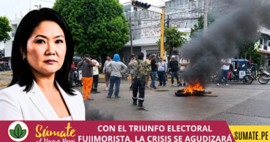 CON EL TRIUNFO ELECTORAL FUJIMORISTA, LA CRISIS SE AGUDIZARÁ